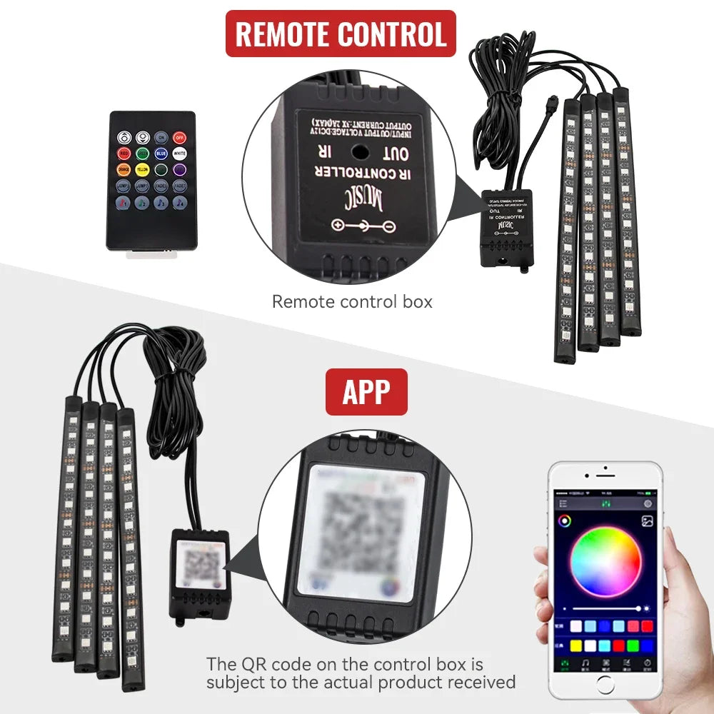 LED Car Interior Ambient Foot Light