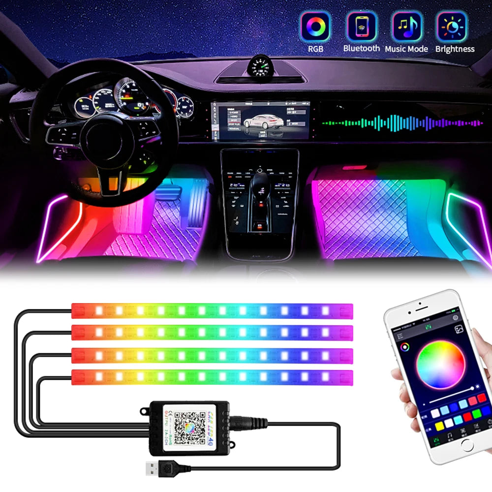 LED Car Interior Ambient Foot Light
