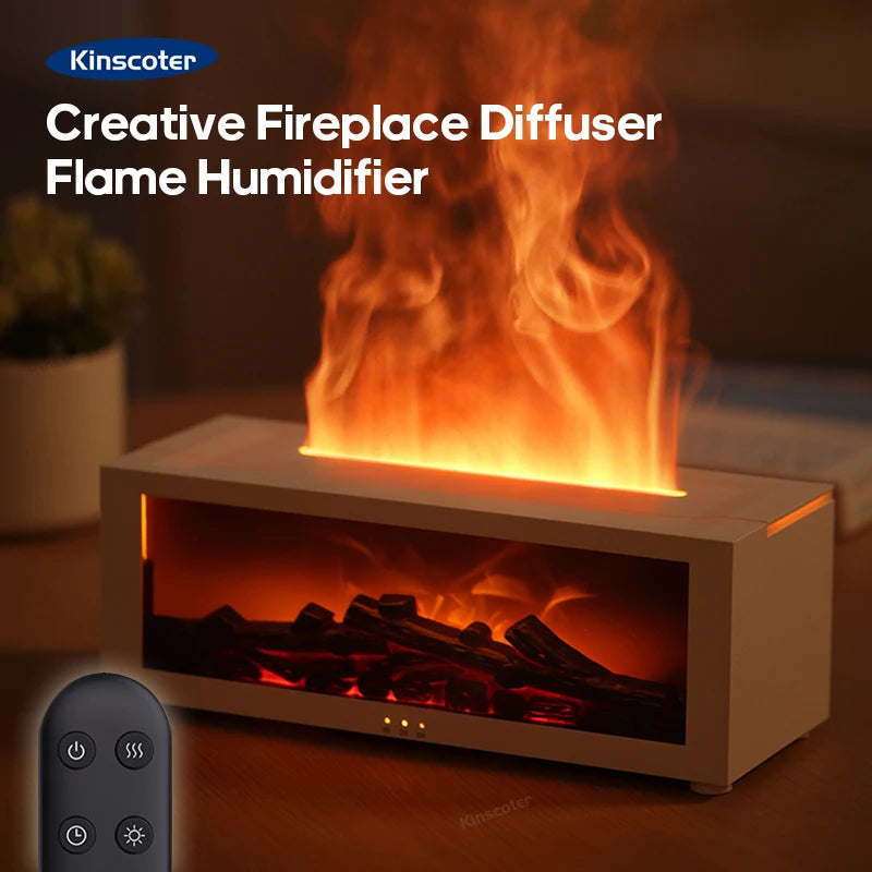 LED Light Fireplace Air Humidifier