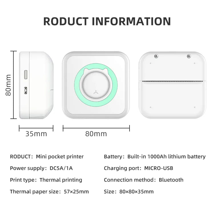 Portable Mini Thermal Printer