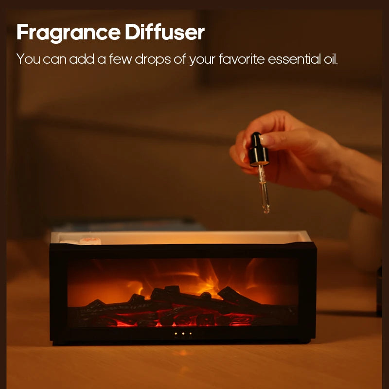 LED Light Fireplace Air Humidifier